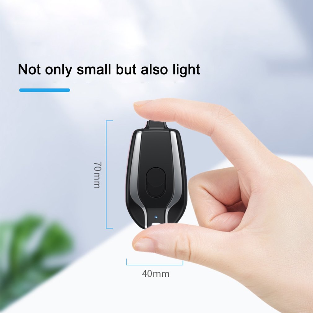Emergency Key-chain Power bank 1500mAH ( Type C Or Iphone )