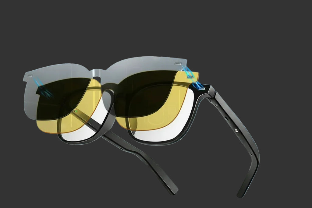 NeoLens AI Audio Glasses – Magnetic Smart Lenses, 8H Playtime