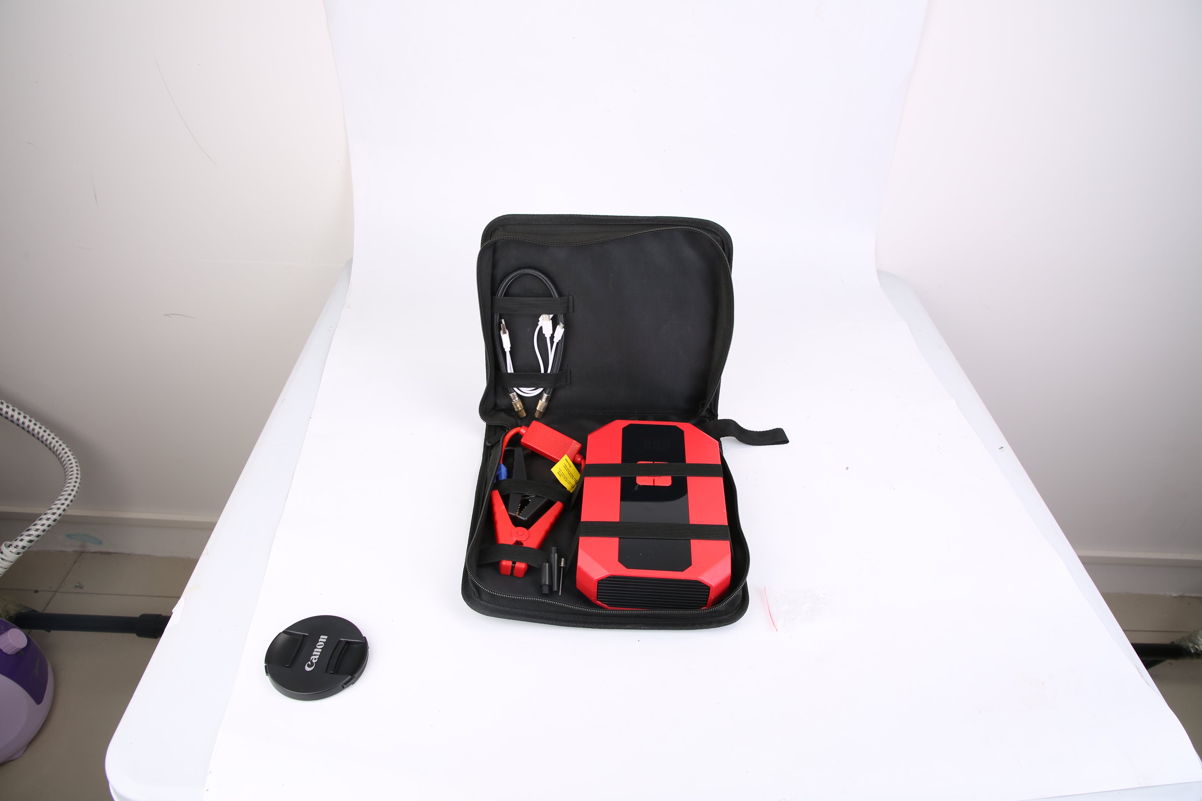 Instant Start Jump Starter W/ Air Compressor ( Digital & LED Light )