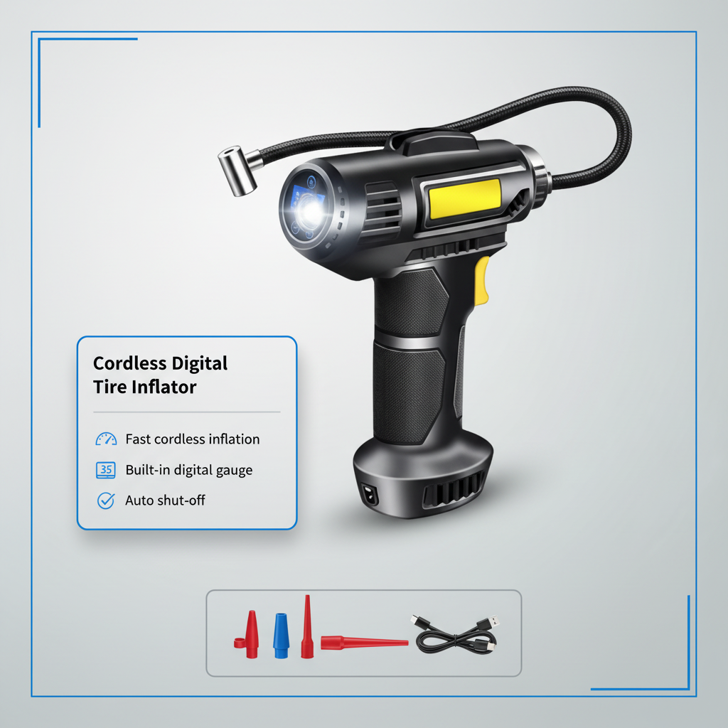 Car Tire Inflator W/ Digital Display ( Portable )