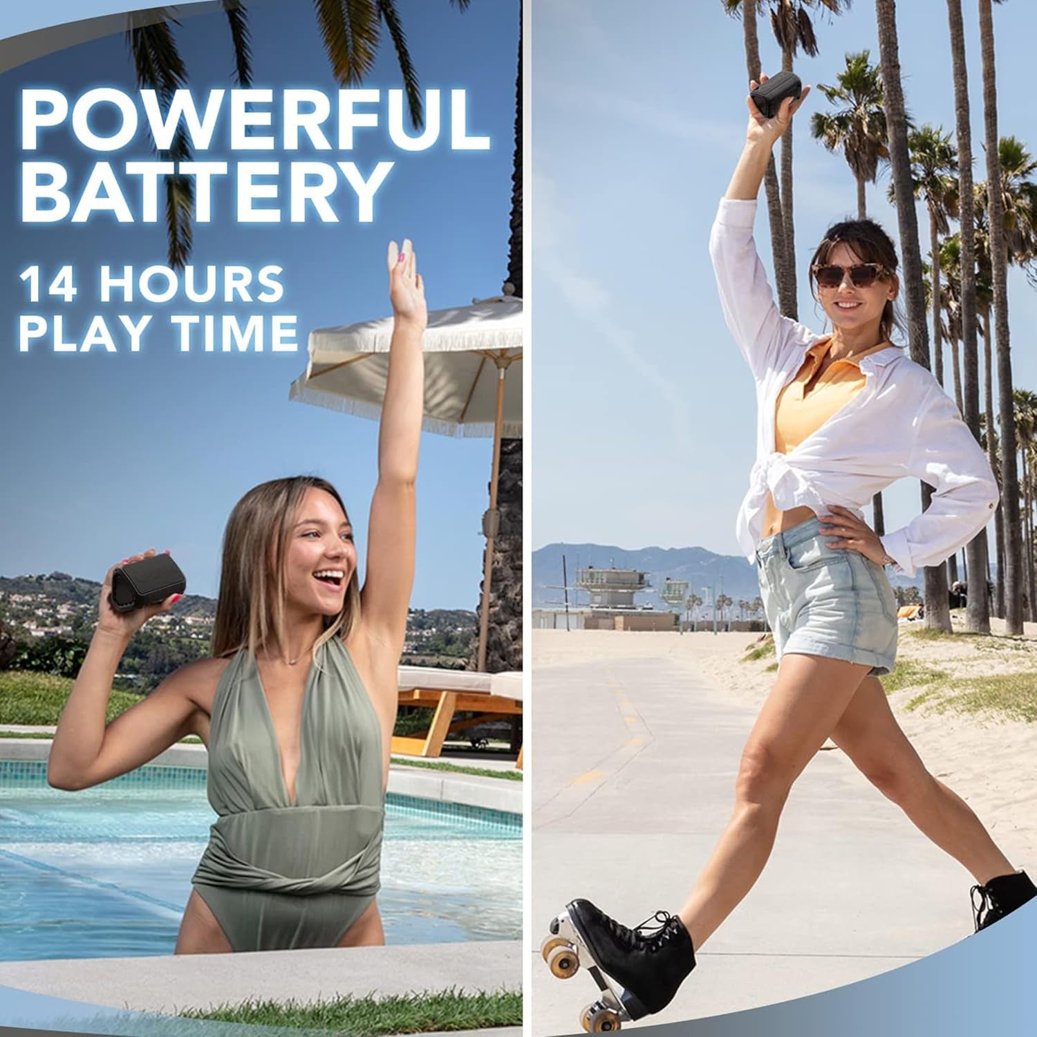 Oontz Angle Solo Portable Bluetooth Speaker 5.0-5W Sound, 10-Hr Battery, 100Ft Wireless Range, IPX5 Water-Resistant, Budget-Friendly Small Speaker for Travel, Party, Outdoor or Home (Black)