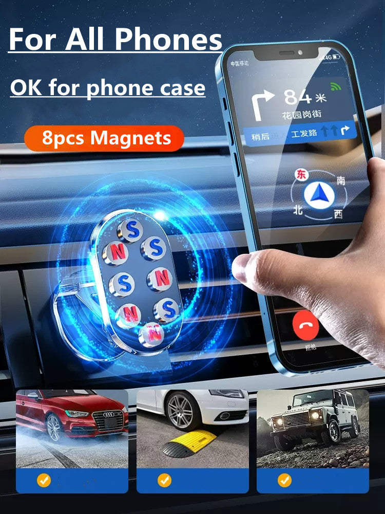 Rotate Metal Magnetic Car Phone Holder ( Universal )