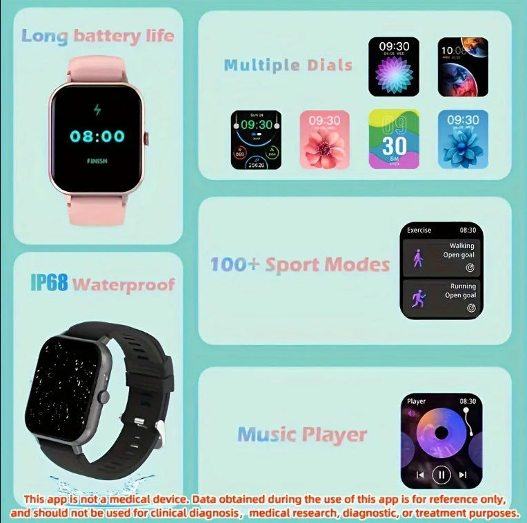 Bluetooth Smartwatch w/ Fitness Tracking ( Waterproof )