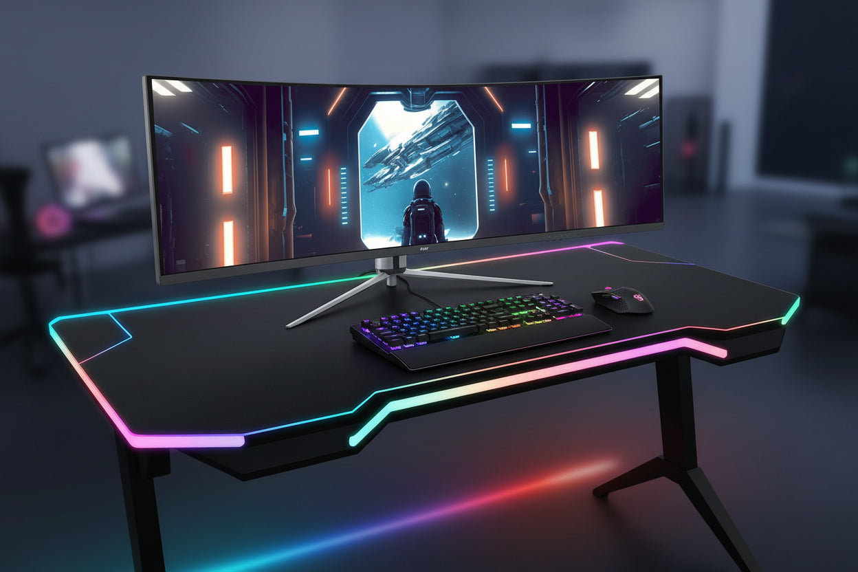 49" 3840 X 1080P Curved Dual FHD Gaming Monitor, Black, 100133225