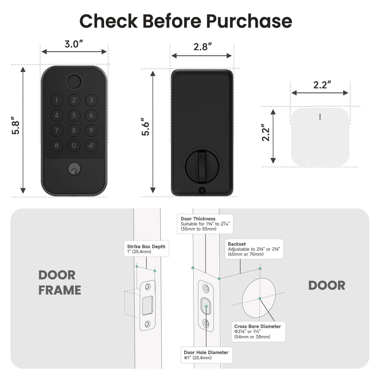 Smart Door Lock W/ Fingerprint, Keypad & Code Entry