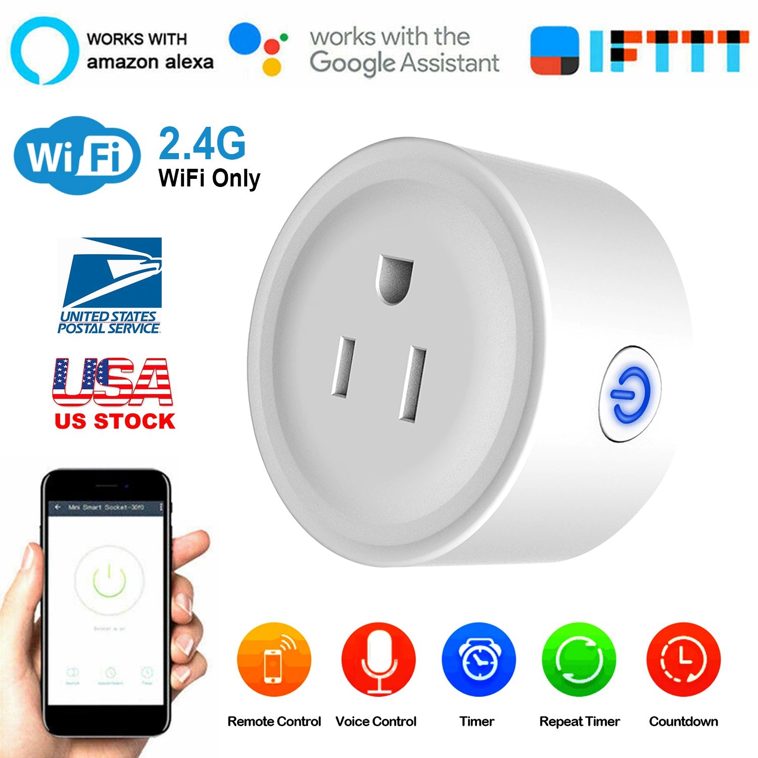 Smart Plug ( Works with Alexa, Google Assistant, Etc. )