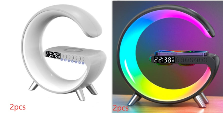 Smart LED Light W/ Built In Wireless Rapid Charger & Bluetooth Speaker