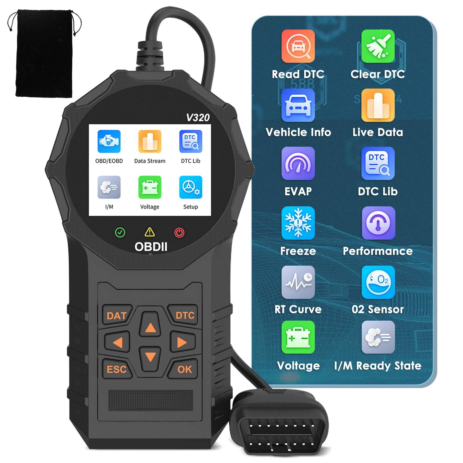 Automotive OBD2 Scanner Diagnostic Tool