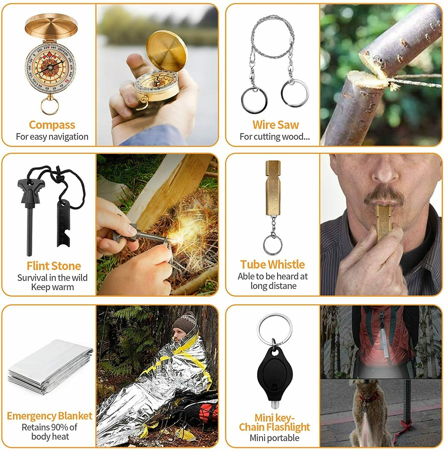 Emergency Survival Kit ( Camping, Hiking )