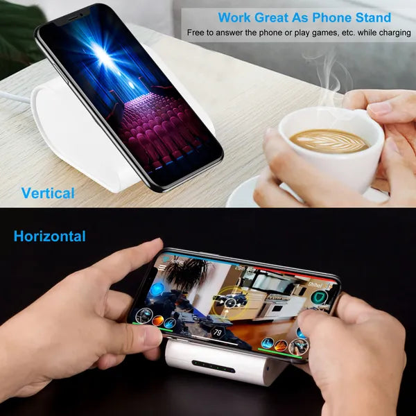 ChargeDock™ 3-in-1 Wireless Power Bank Stand
