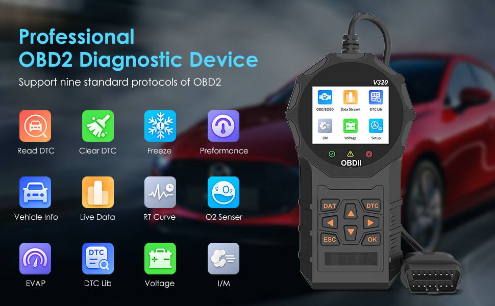 Automotive OBD2 Scanner Diagnostic Tool