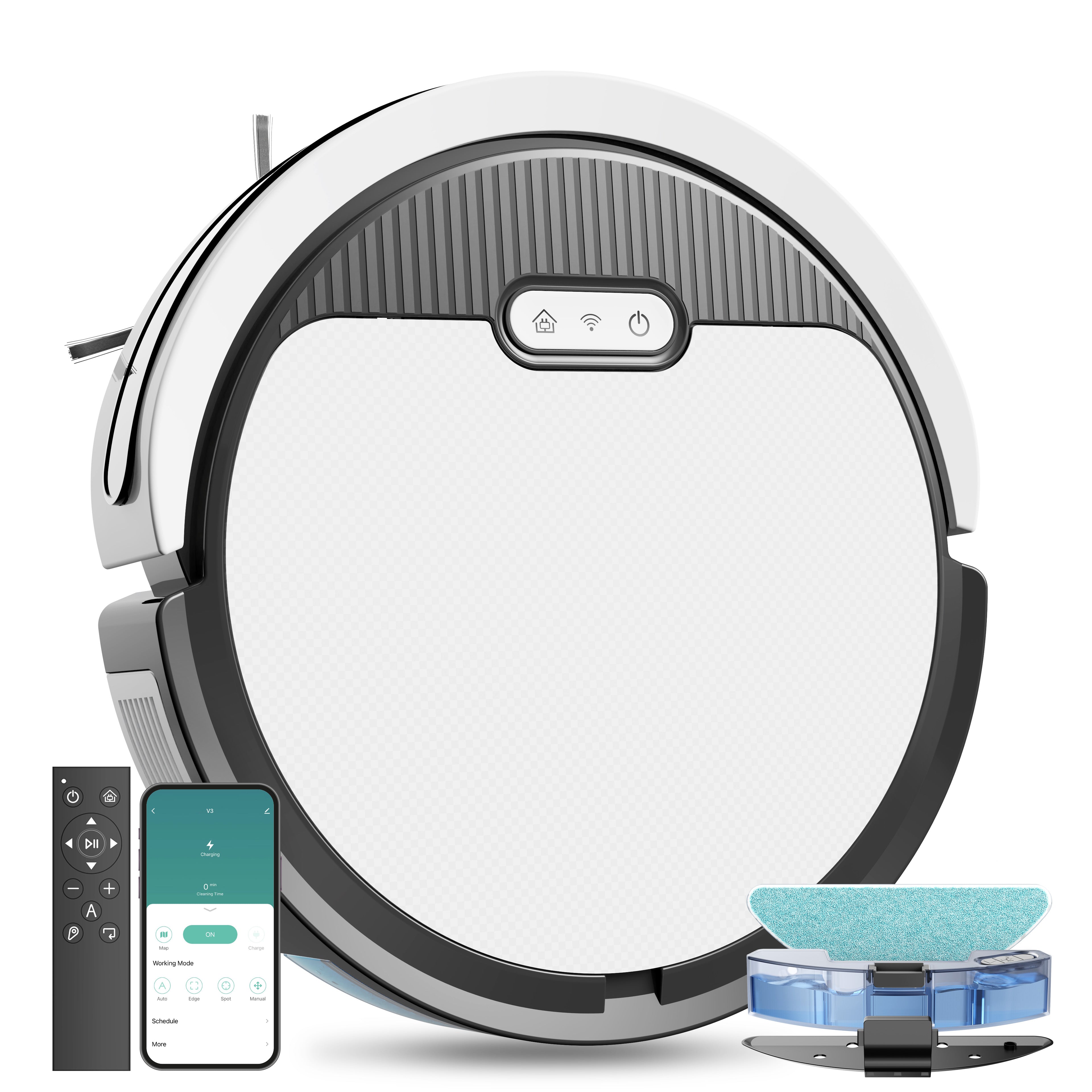 Smart Robot Vacuum w/ Mop ( Self Charging )