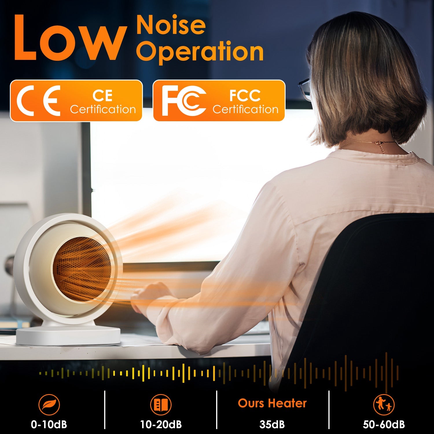 380W Space Heater With 30 Degree Tilting Angle ( Fast Heating With Overheat Protection )