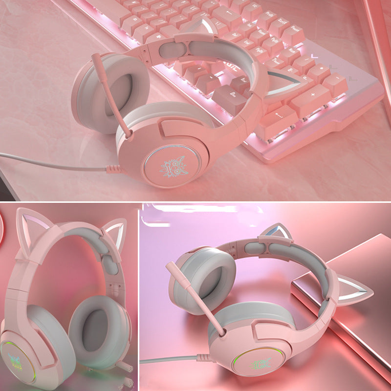 Girls Gaming Headphones ( Cat Ears )