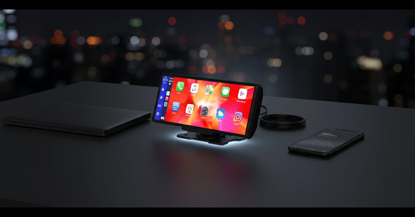 9.3" Wireless CarPlay & Android/IOS Auto Screen with 2.5K Dash Cam & 1080P Backup Camera