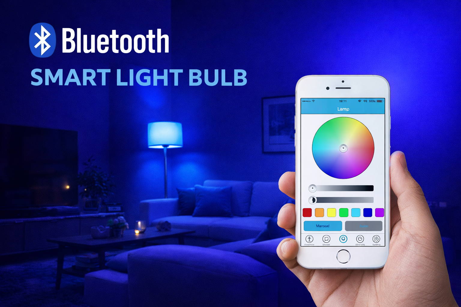 LED Smart Bulb with Built-In Speaker
